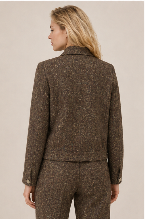 Jacket Emmy Lano Lurex - Donegal Tweed Choco
