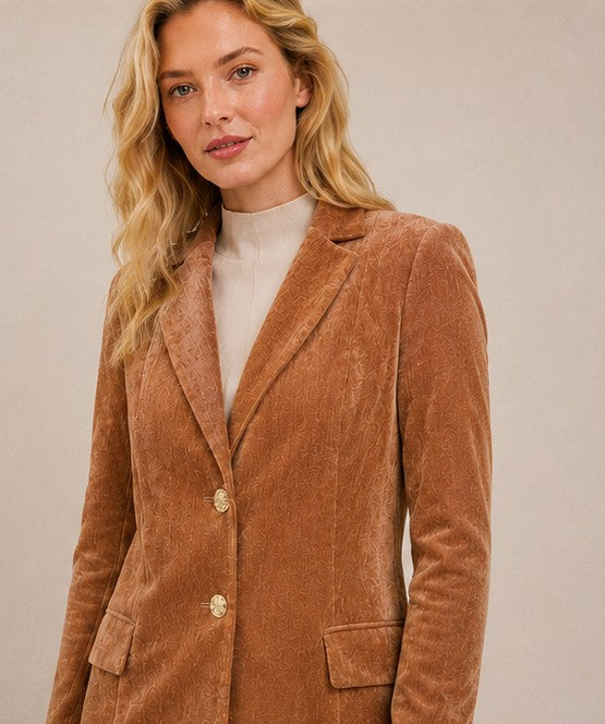 Blazer Tuxy Chenille Burned