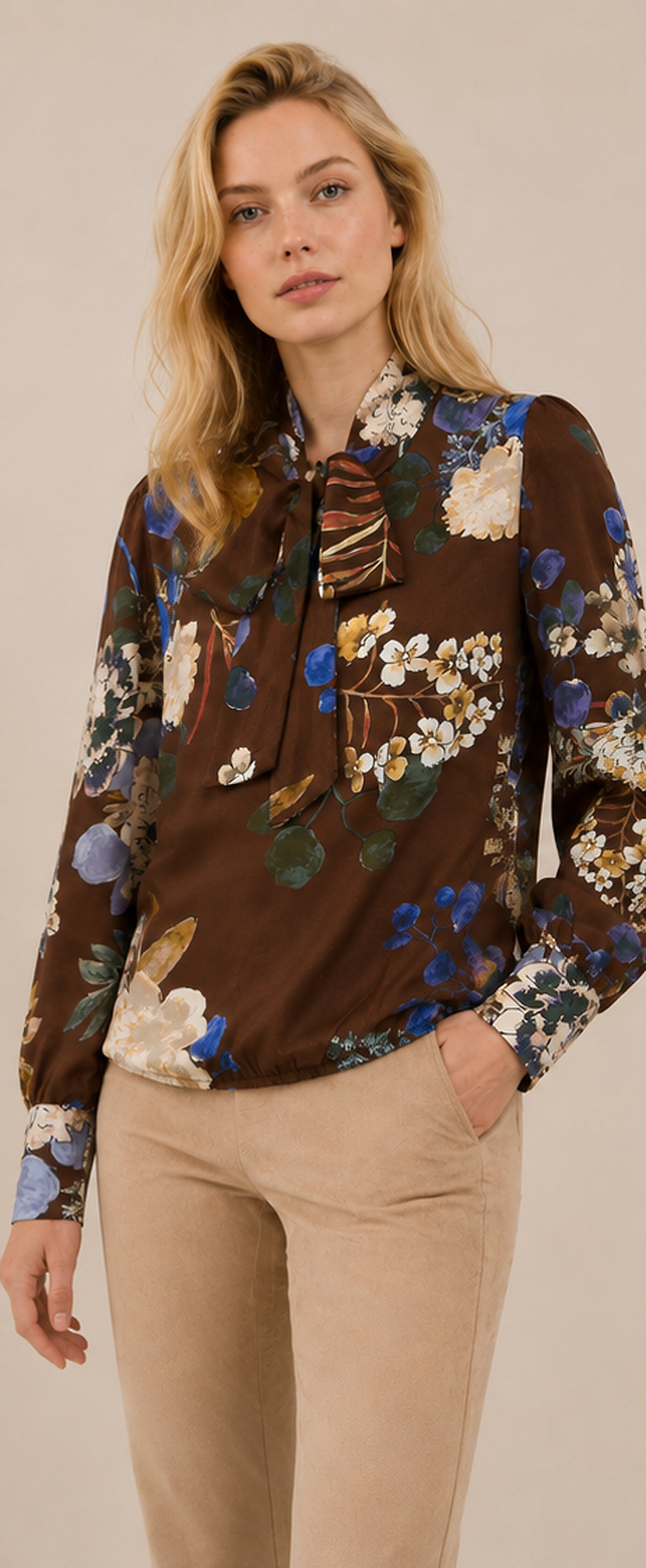 Blouse Jesse Print - Woods Choco
