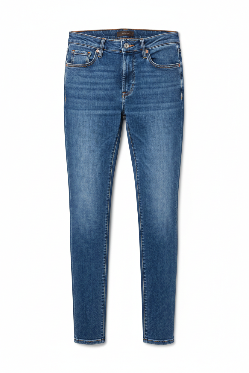 Jennifer Skinny Jeans Medium Denim - platte lay-out productfoto