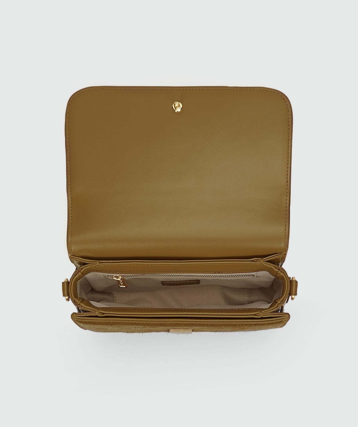 JV-IMAHNI Tas met Ponyhair - Khaki Melange
