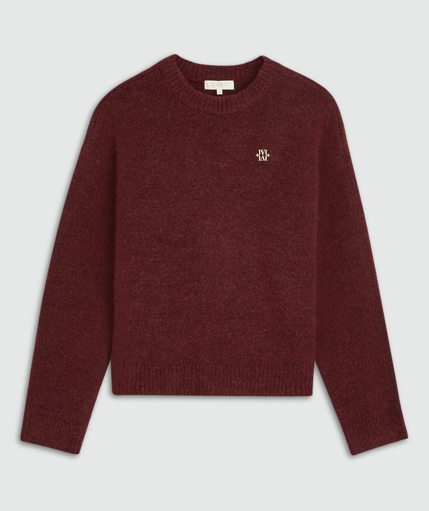 JV-IZE Oversized Sweater met Logo Burgundy