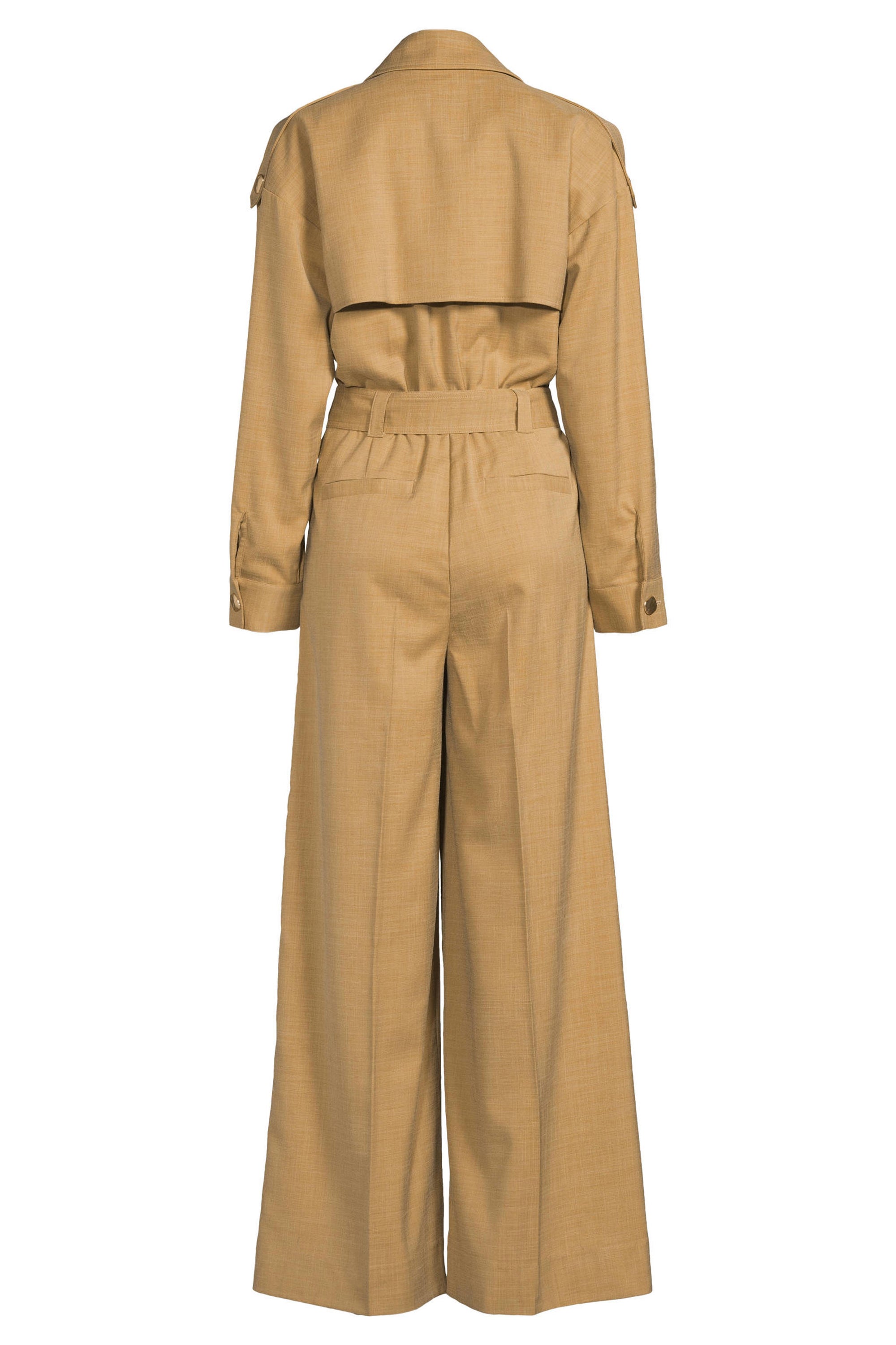 JV-TONE wide leg jumpsuit - light camel melange