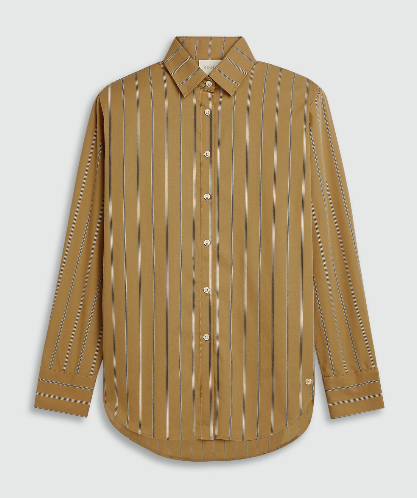 Kolly Oversized Blouse met Strepen - Camel Stripe