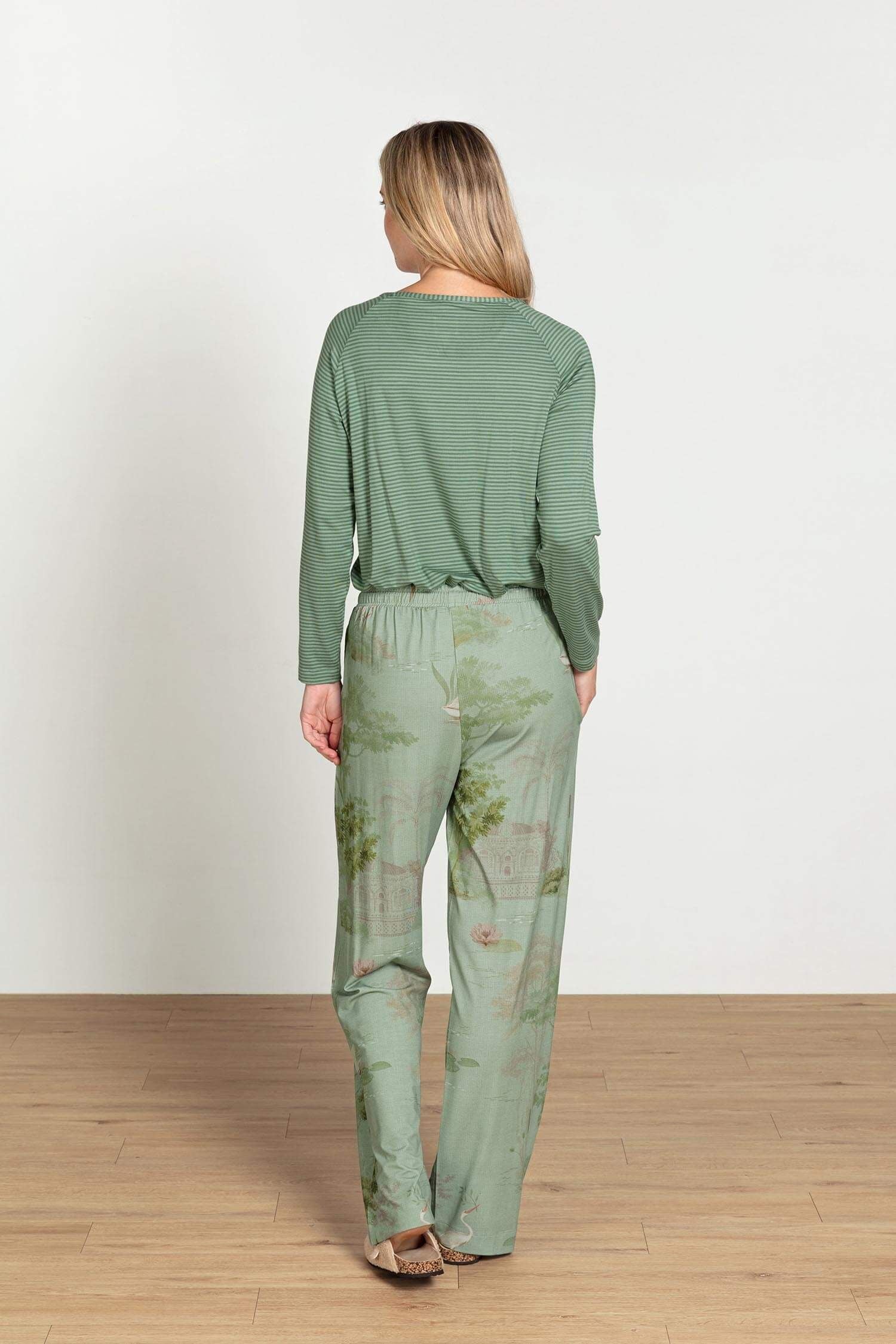 Tina Top Lange Mouw Little Sumo Stripe Groen