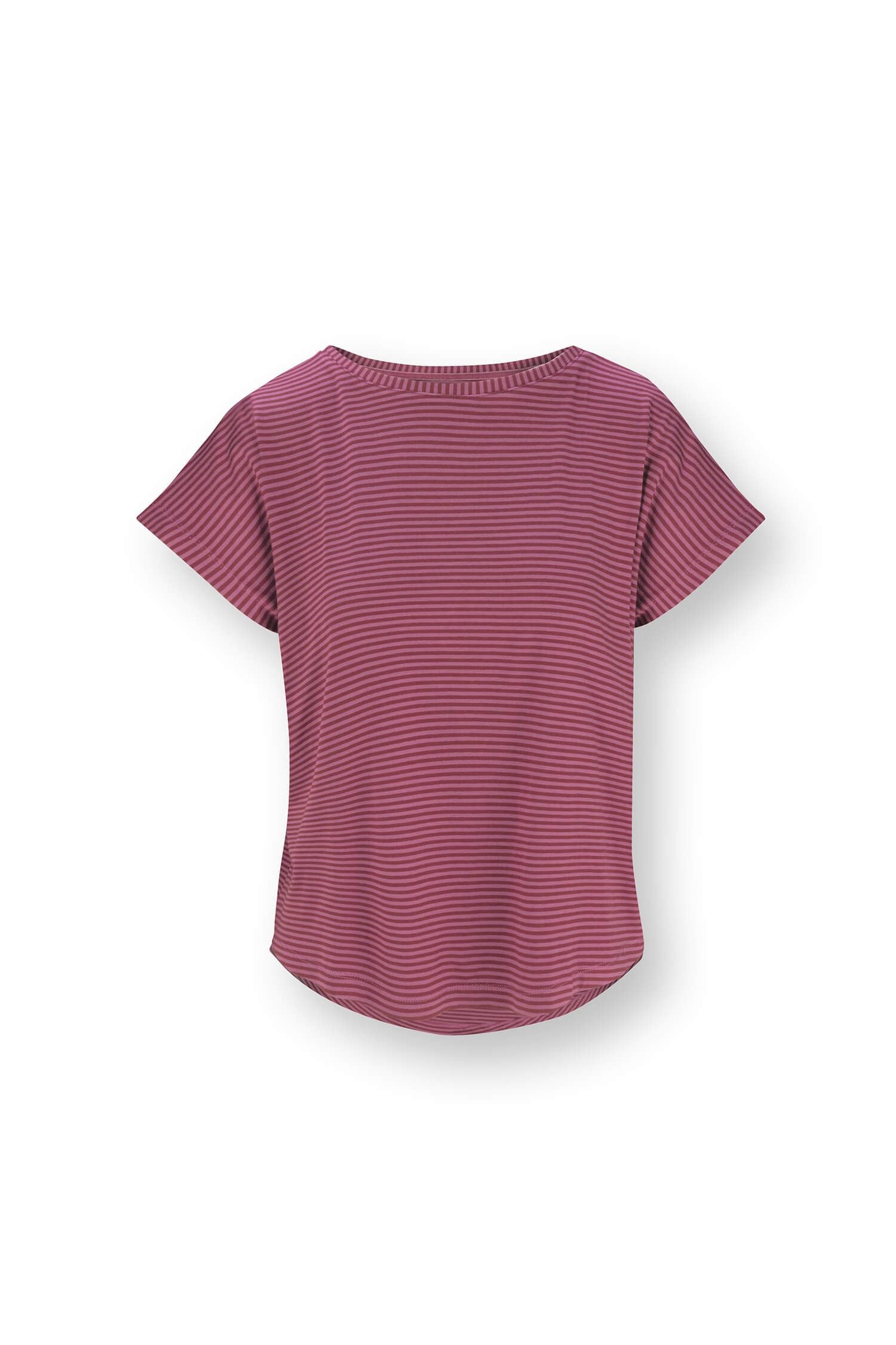 Tatum Top Korte Mouw Little Sumo Stripe Roze