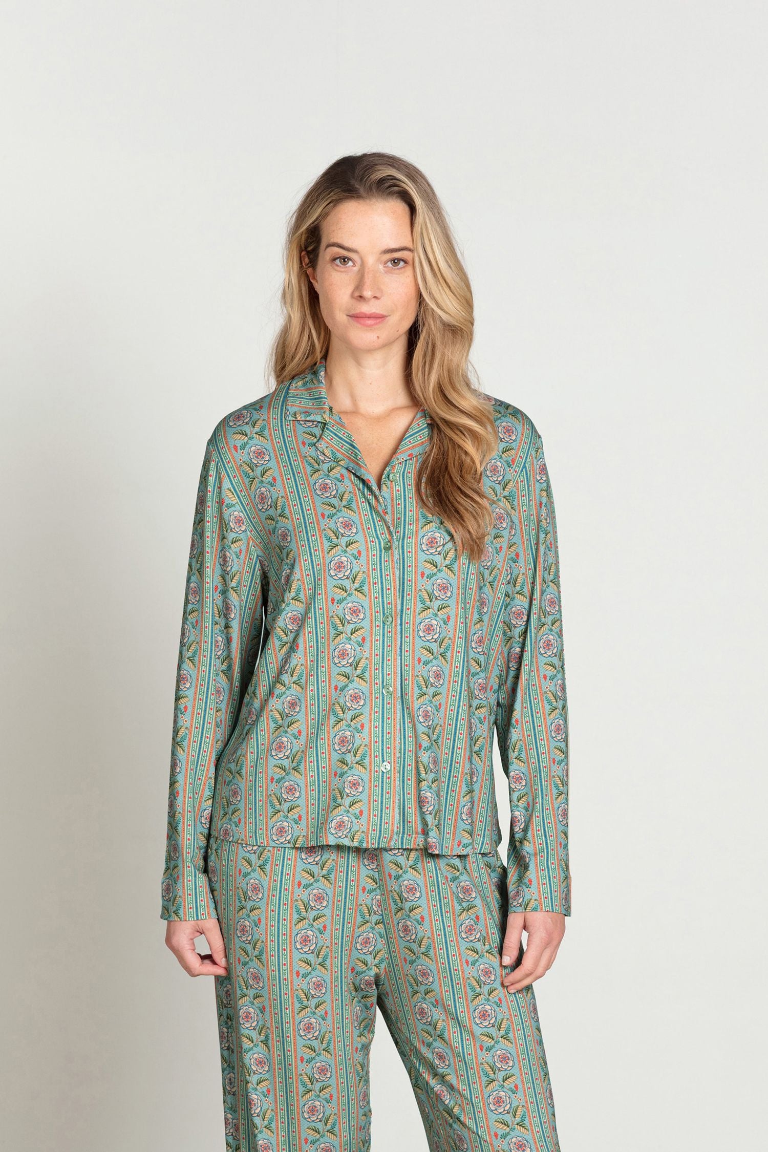 Faye Top Lange Mouw Rosa Rani Blauw