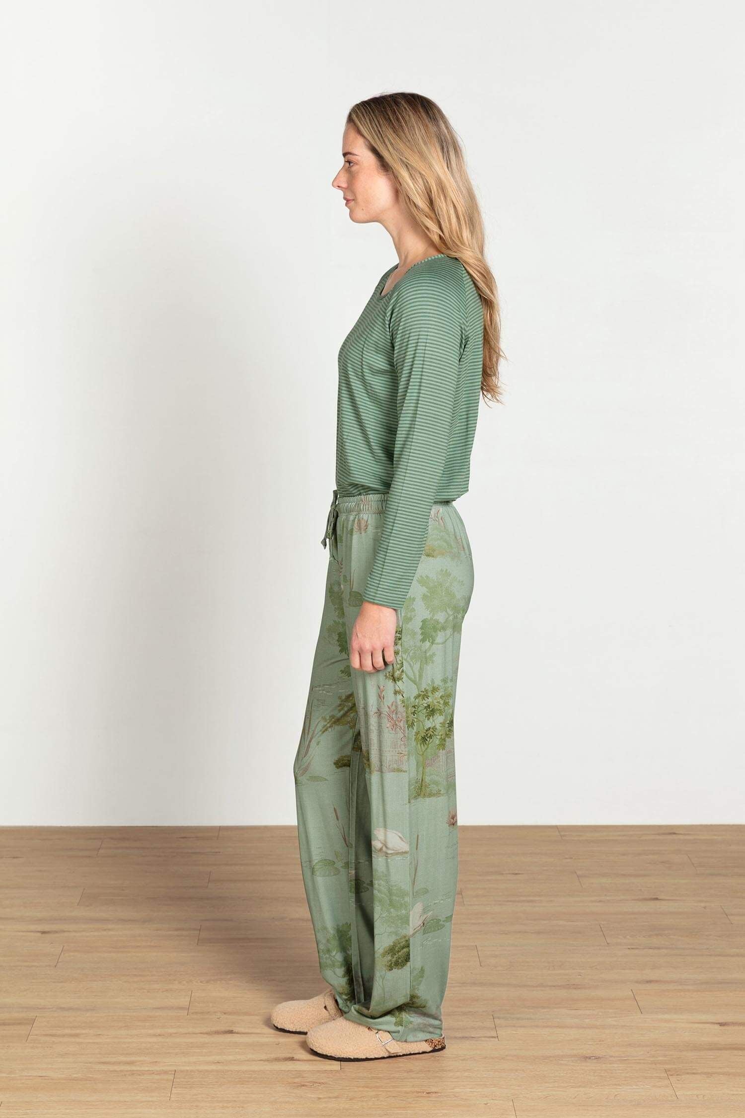 Tina Top Lange Mouw Little Sumo Stripe Groen