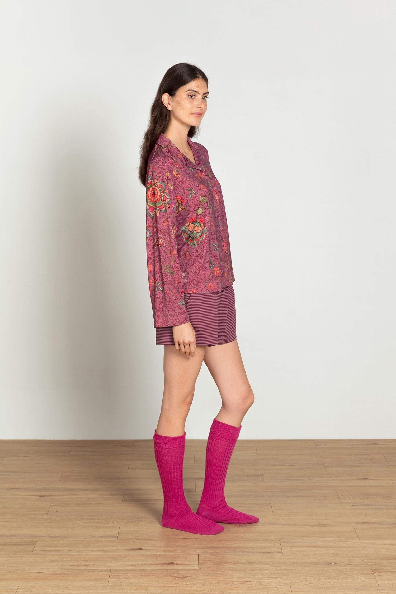Faye Top Lange Mouw Mumbai Morning Roze