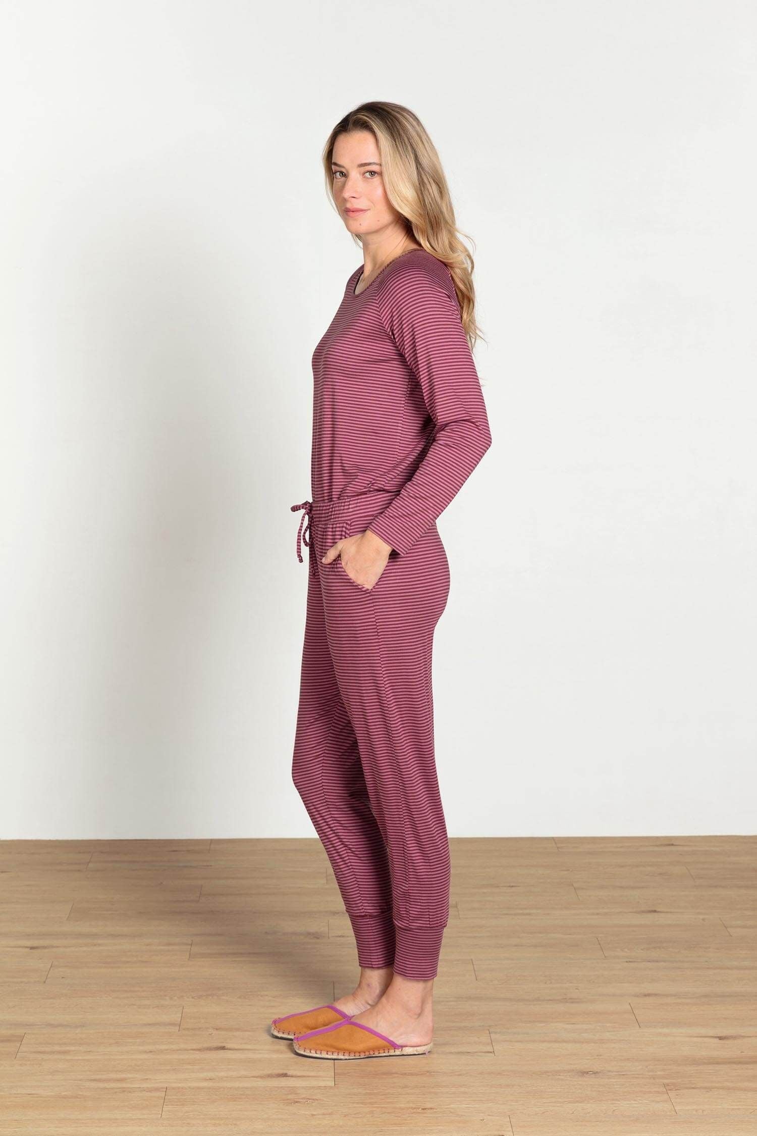 Tina Top Lange Mouw Little Sumo Stripe Roze