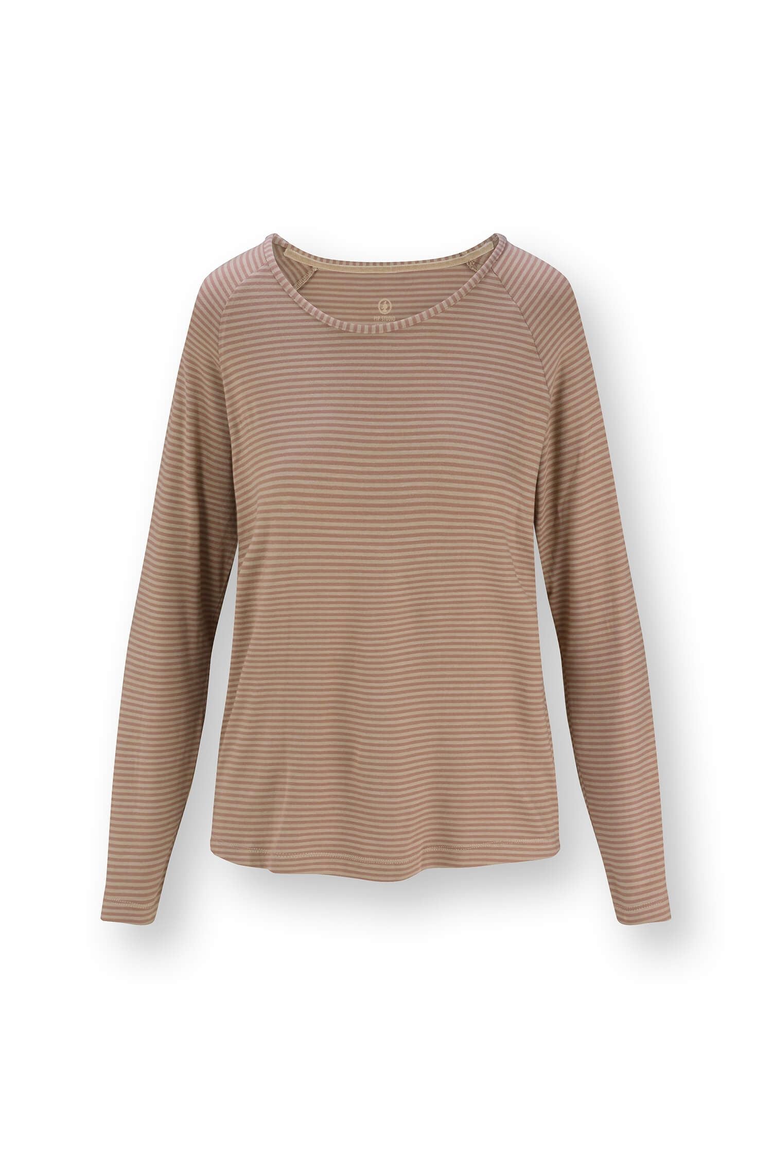 Tina Top Lange Mouw Little Sumo Stripe Zand