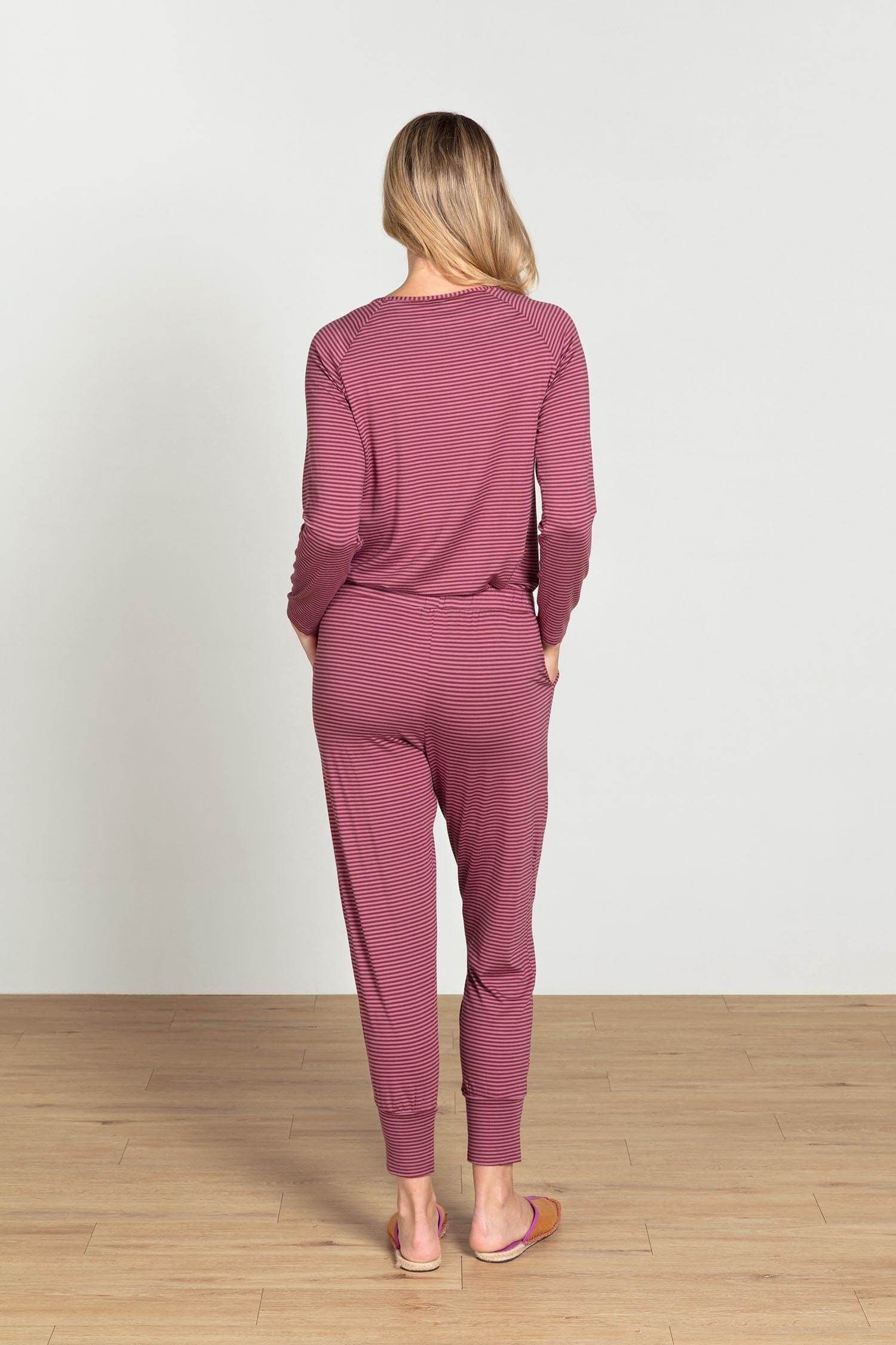 Tina Top Lange Mouw Little Sumo Stripe Roze