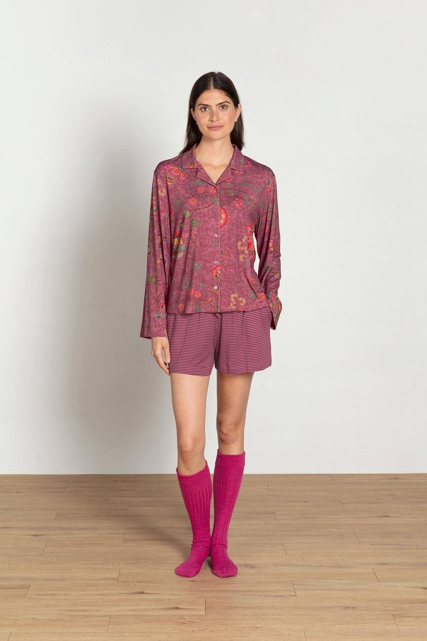 Faye Top Lange Mouw Mumbai Morning Roze