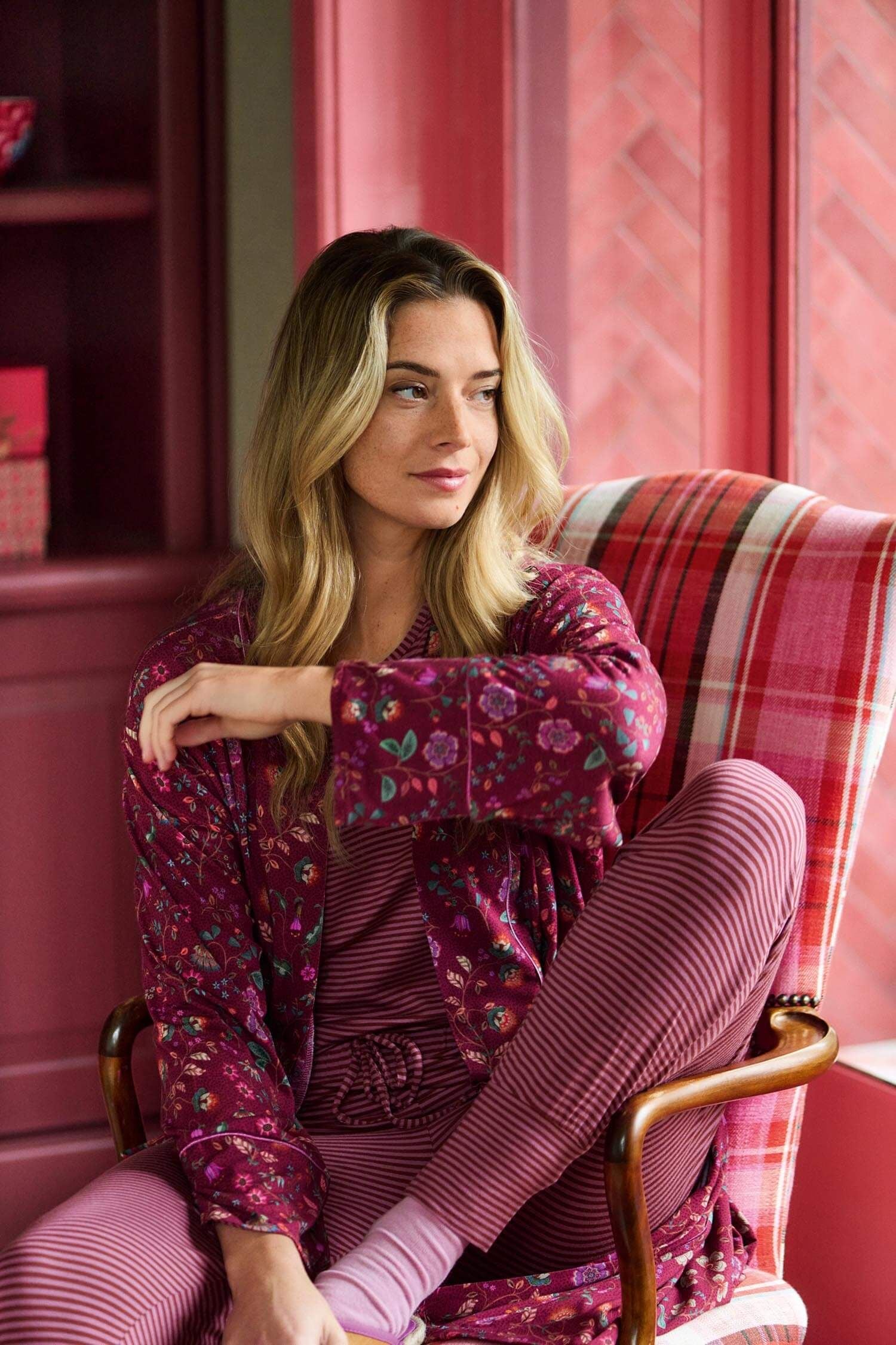 Tina Top Lange Mouw Little Sumo Stripe Roze
