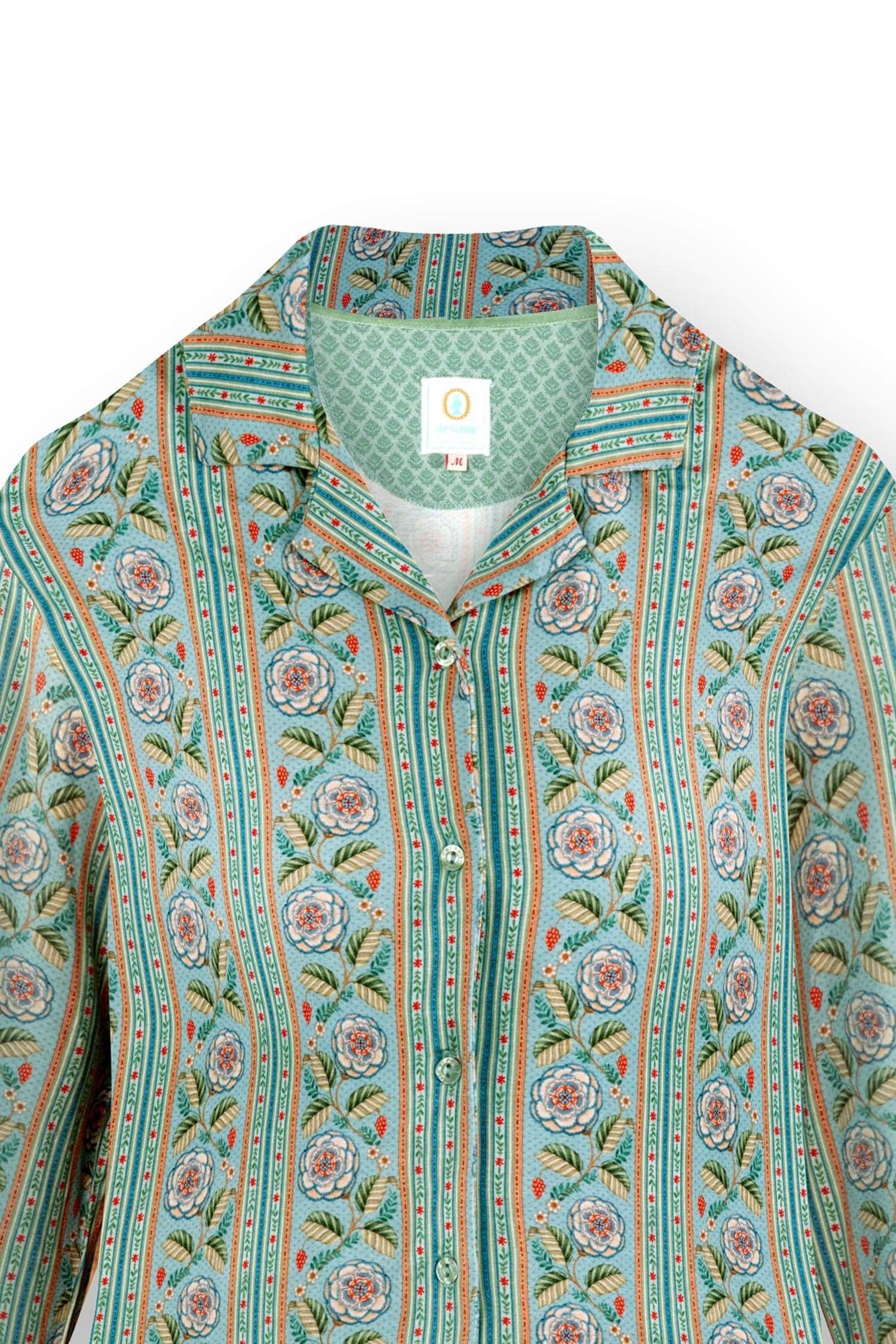 Faye Top Lange Mouw Rosa Rani Blauw