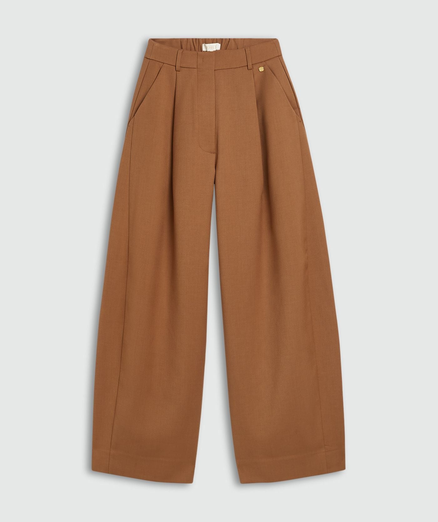 JV-KYLE high waisted balloon fit pantalon - cognac