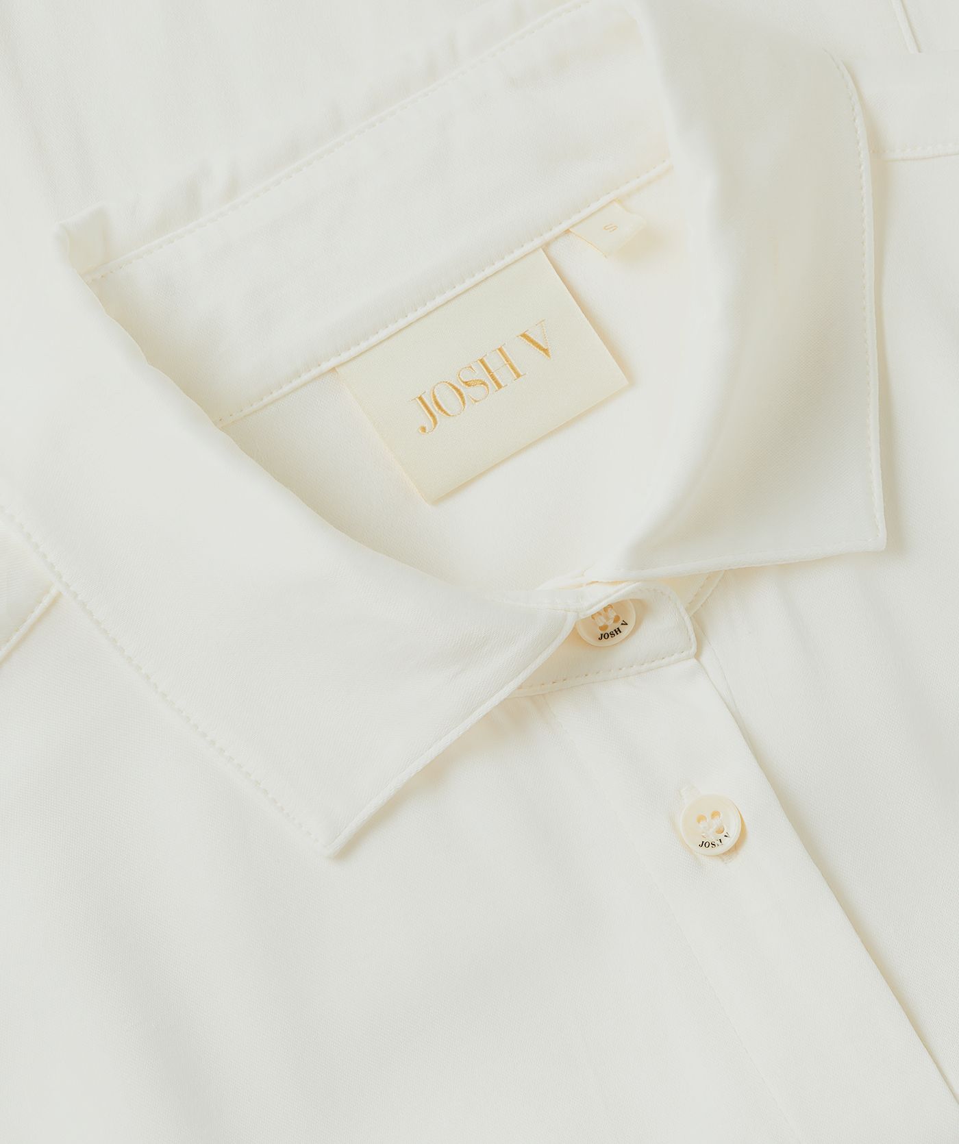 Leia Regular Fit Body Blouse van satijn - Cloud White