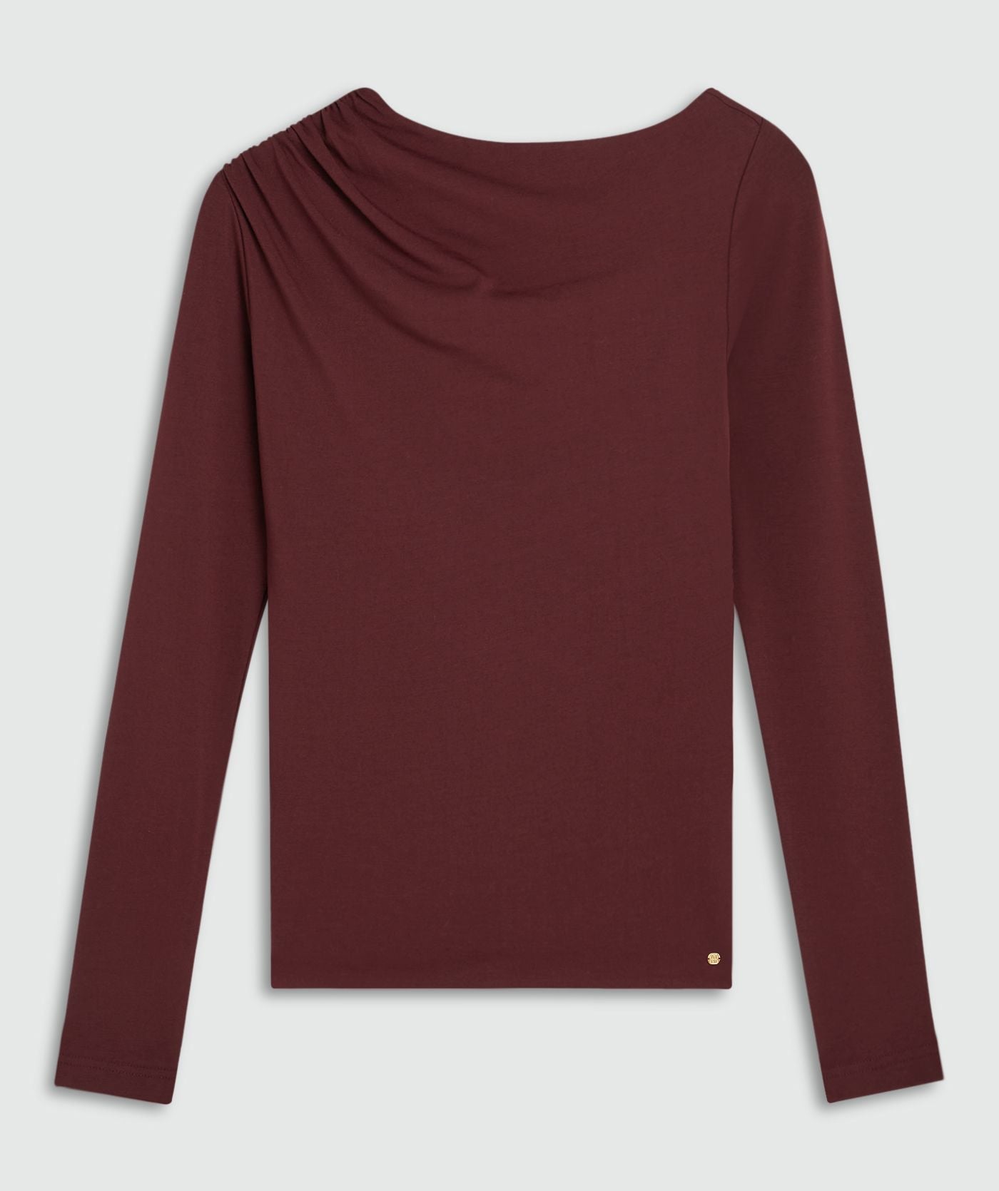 JV-LENIE Slim Fit Top - Burgundy