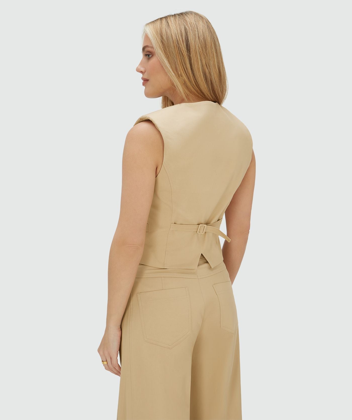 MONET fitted gilet - light camel