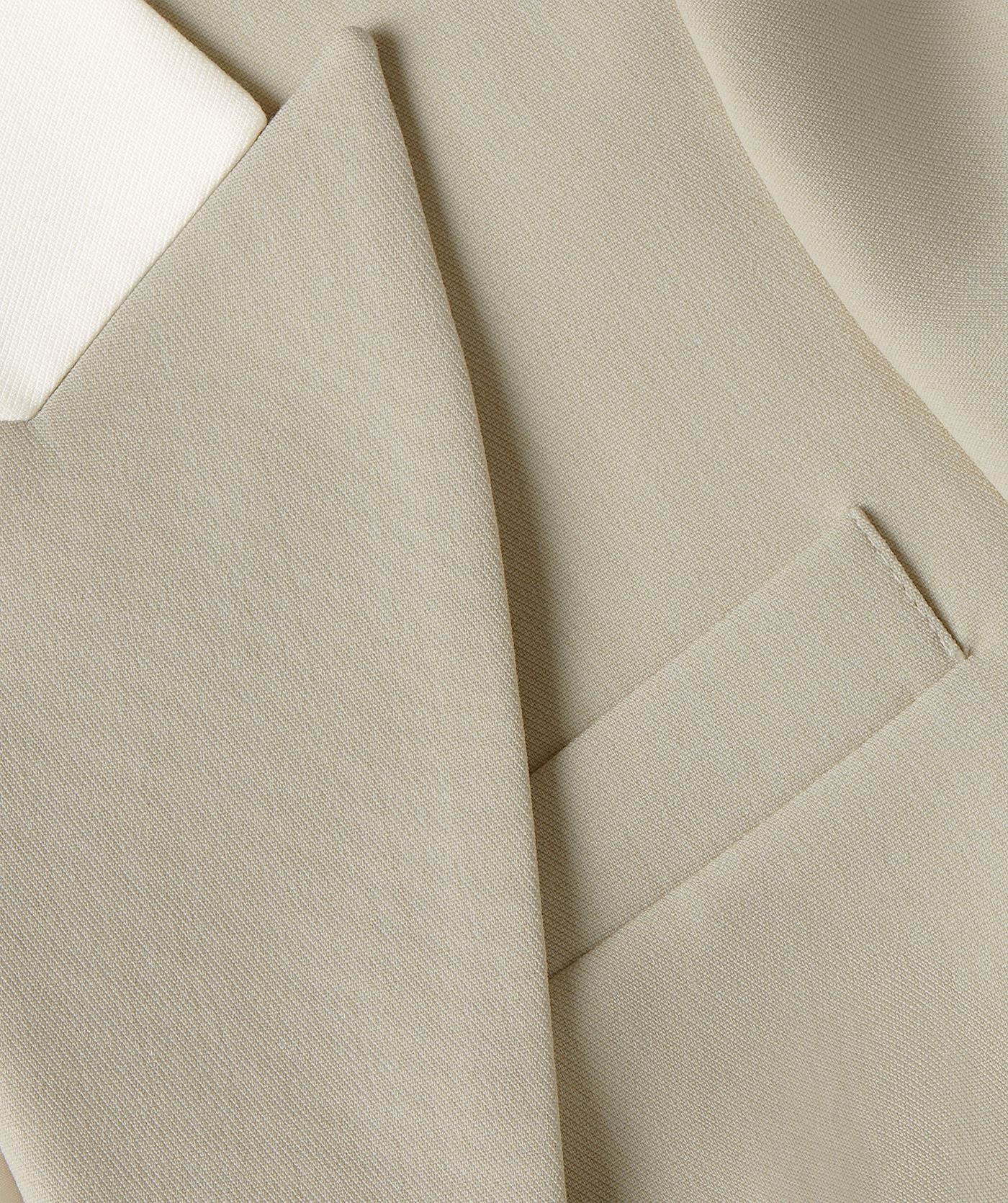 NILA fitted blazer - ecru melange