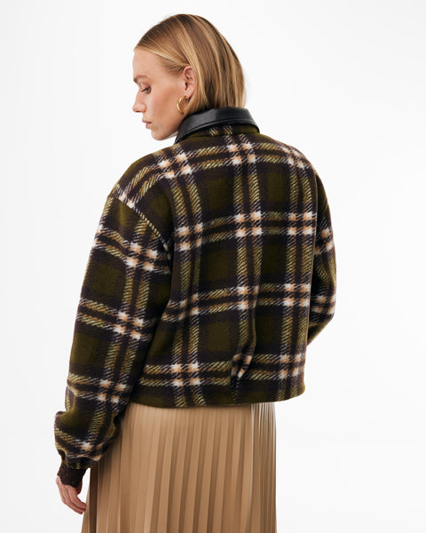 Check Overshirt – Korte Winterjas met Trendy Ruitdessin