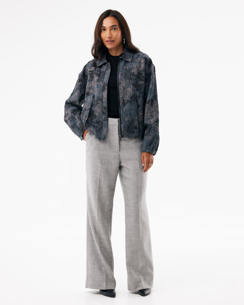 Jacquard bomberjacket  dark grey