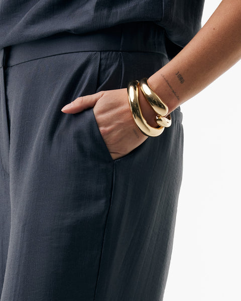Hammered satin pants