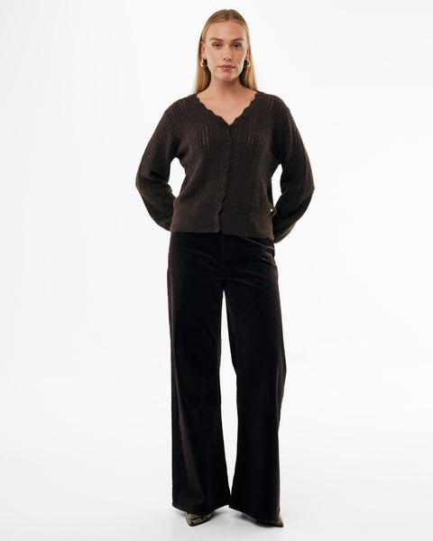 Ajour kabelvest bruin