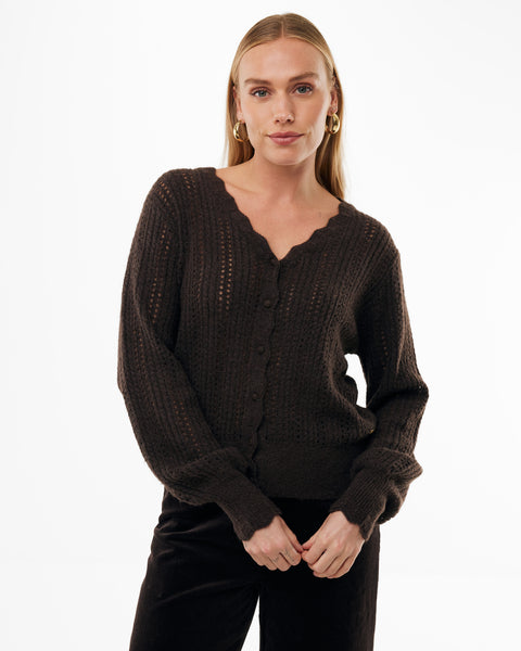 Ajour kabelvest bruin