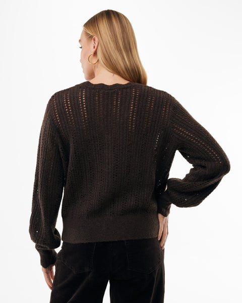 Ajour kabelvest bruin