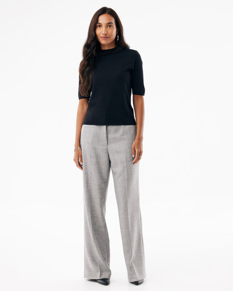 Melange broek light grey