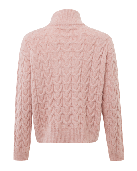 Half zipper cable jumper light mauve