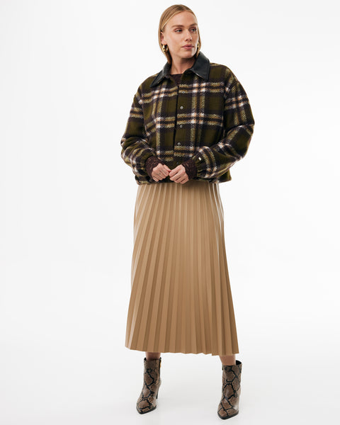 Check Overshirt – Korte Winterjas met Trendy Ruitdessin