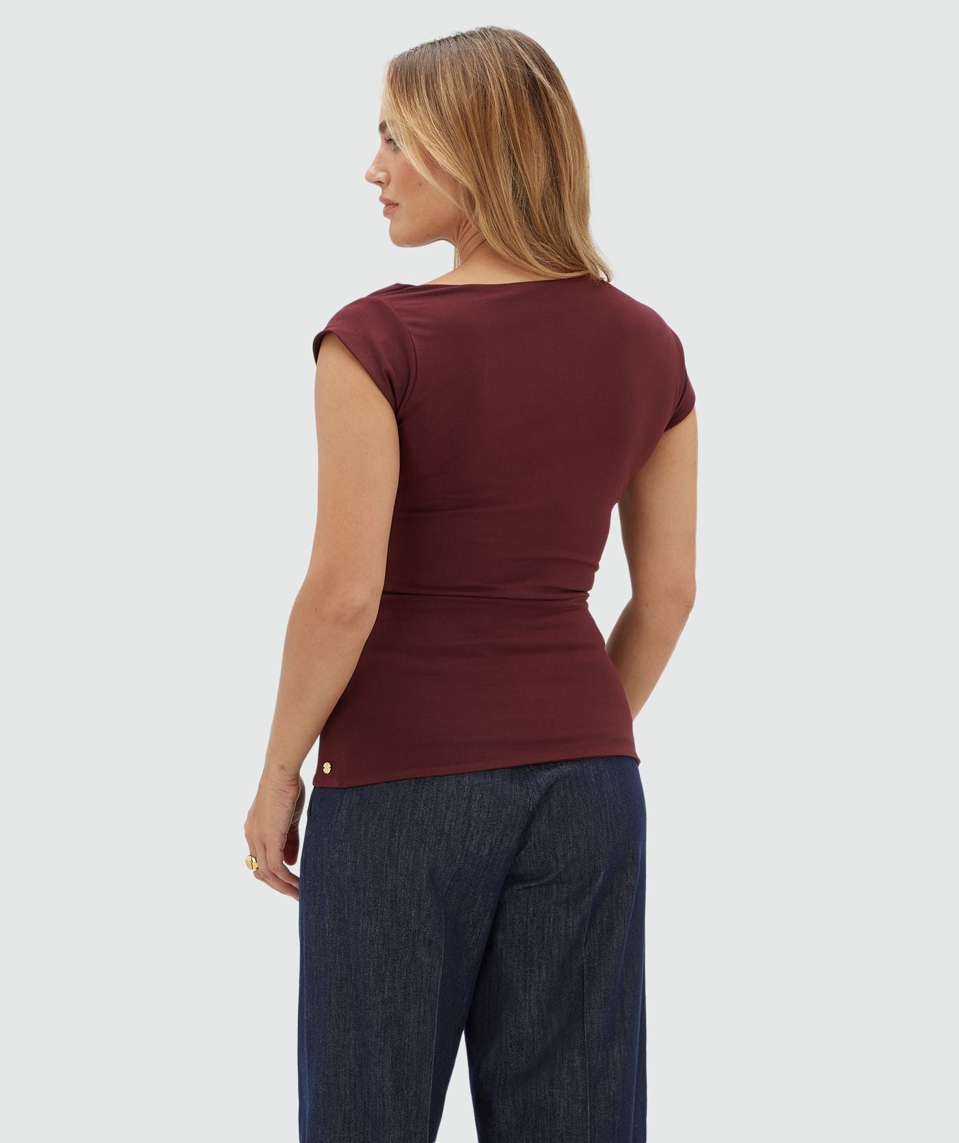 Percy Slim Fit Top - Burgundy