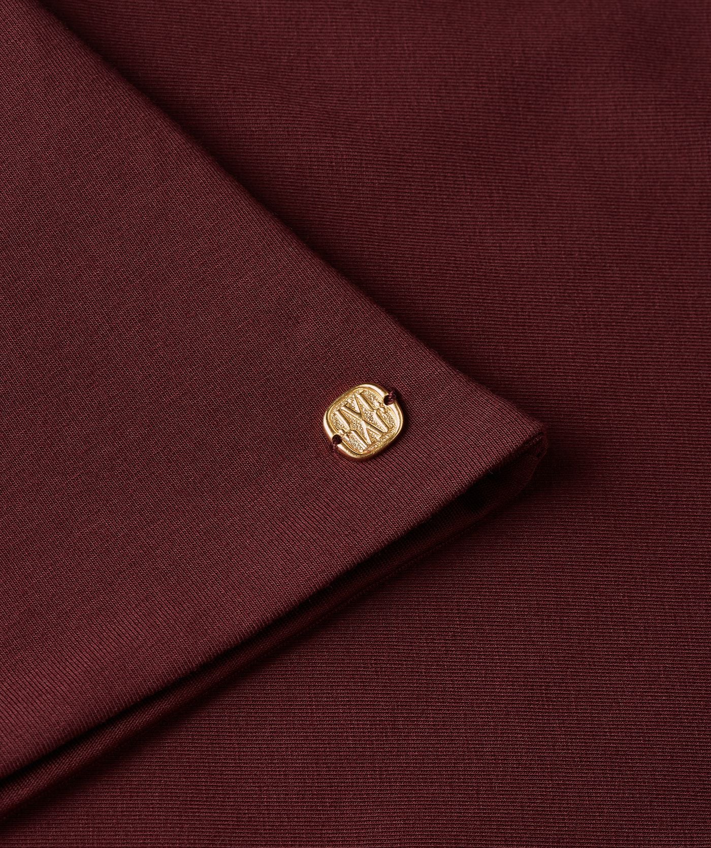 Percy Slim Fit Top - Burgundy