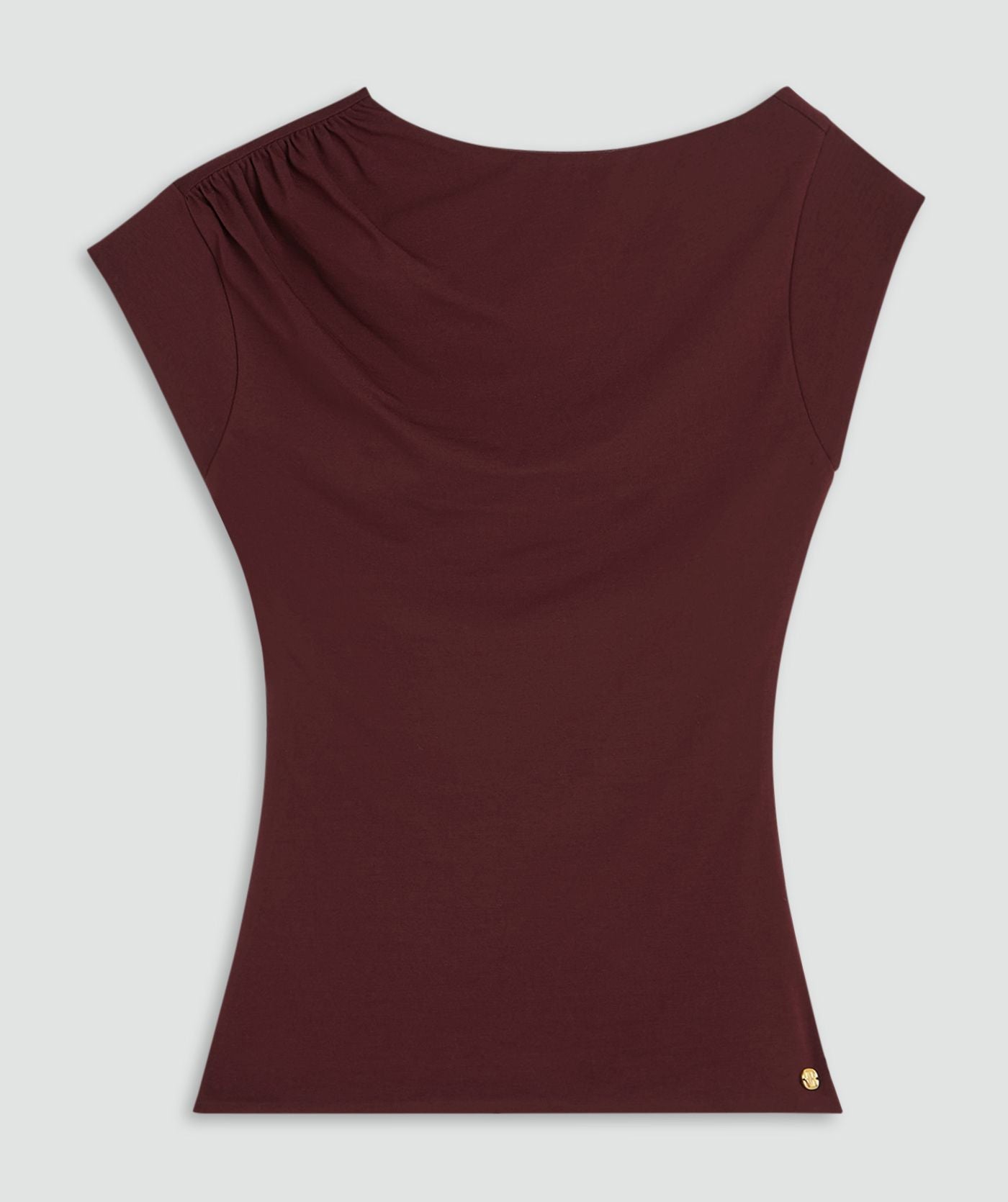 Percy Slim Fit Top - Burgundy