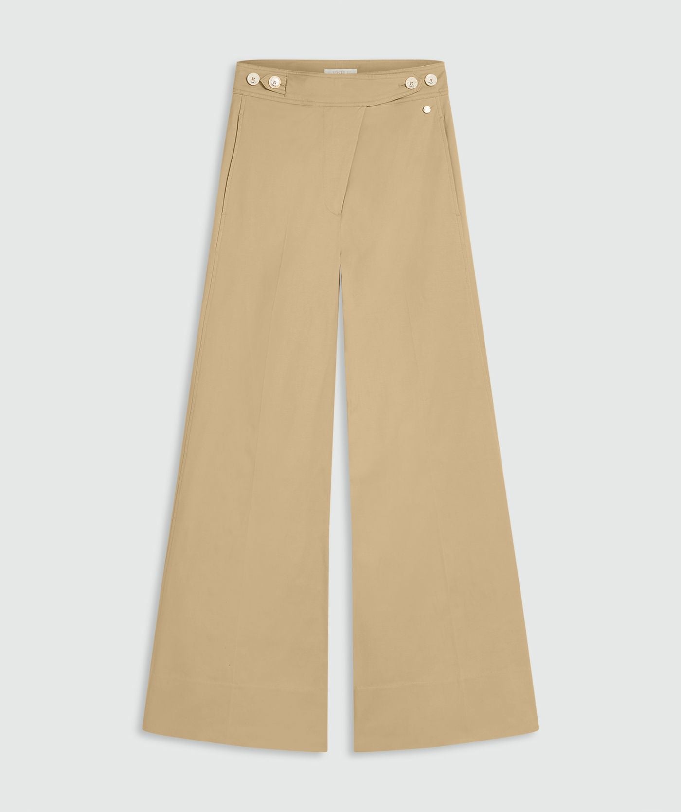 REGINA mid rise wide leg pantalon - light camel