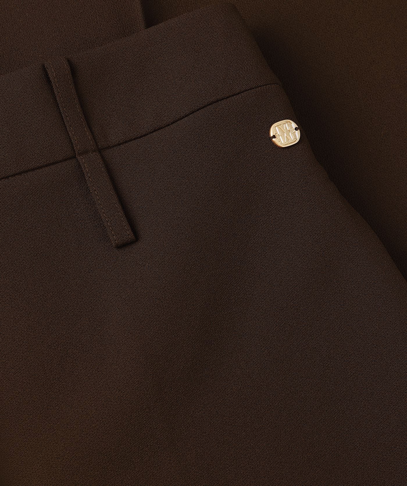 Sky High Rise Wide Leg Pantalon - Brown