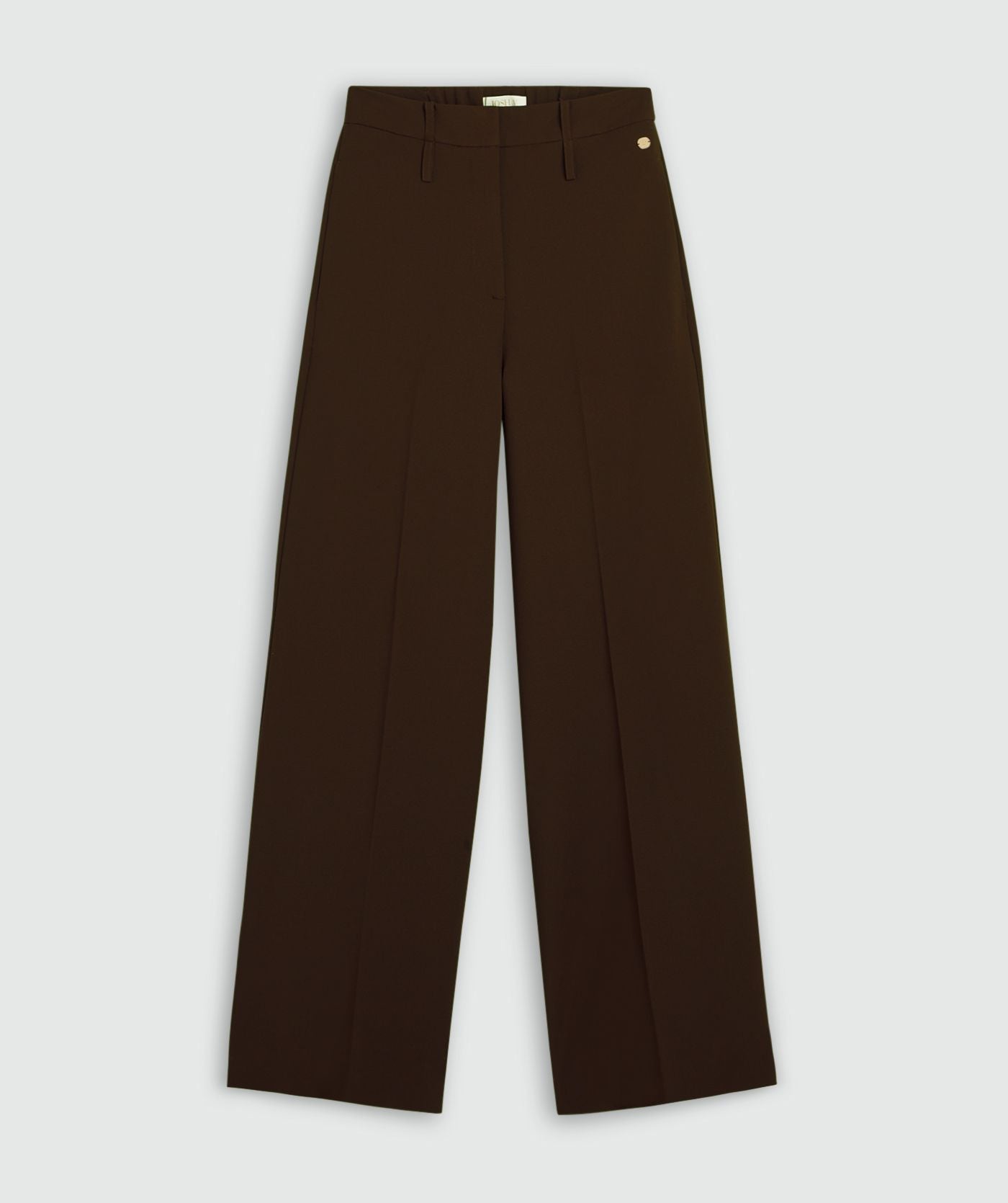 Sky High Rise Wide Leg Pantalon - Brown
